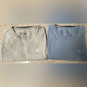 Champion thick %100 Cottenone green, one blue Athletic T-Shirt,price is for both
